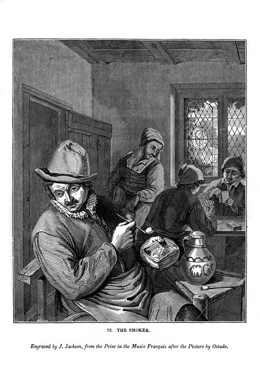 The Smoker, c1630-1680 1843. av J. Jackson