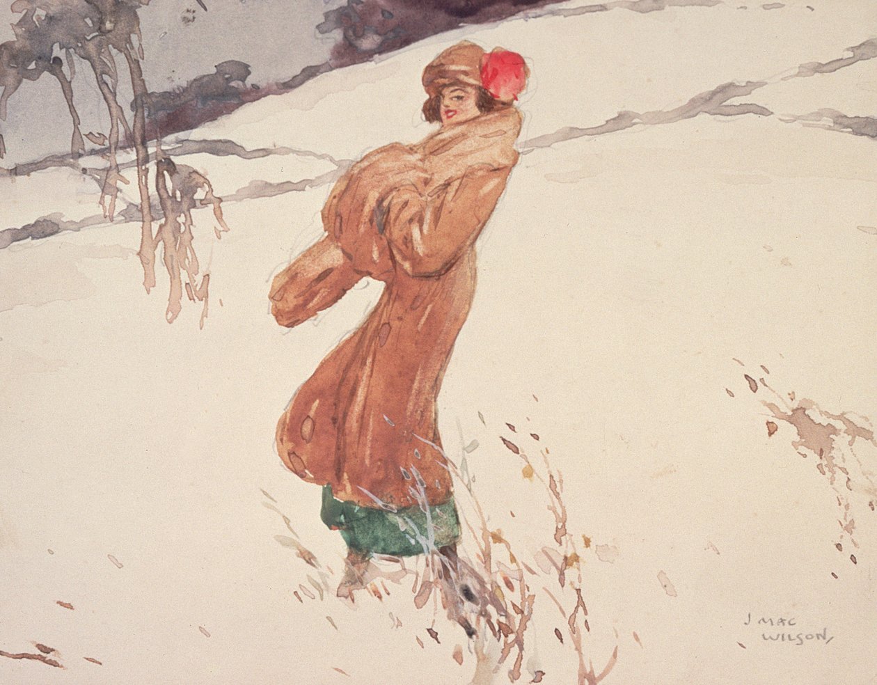 In The Snow (wc på papir) av J. MacWilson