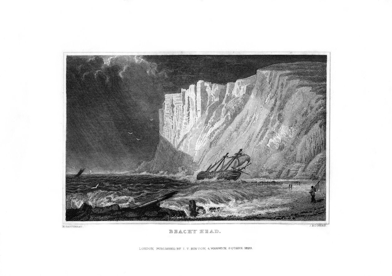 Beachy Head, East Sussex, 1829. av J. Rogers
