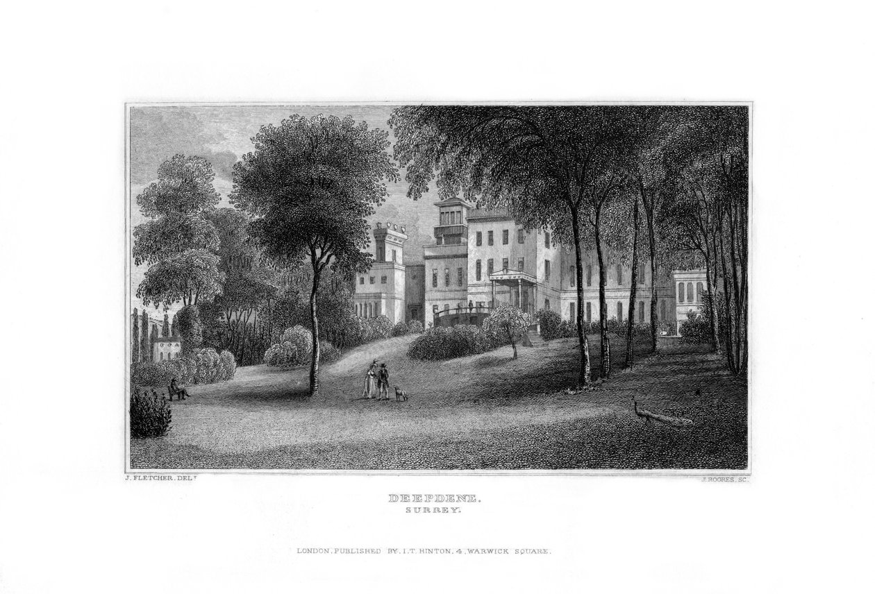 Deepdene, Dorking, Surrey, 1829. av J. Rogers