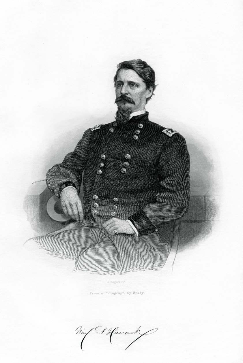 Winfield Scott Hancock , unionsgeneral, 1862-1867. av J. Rogers