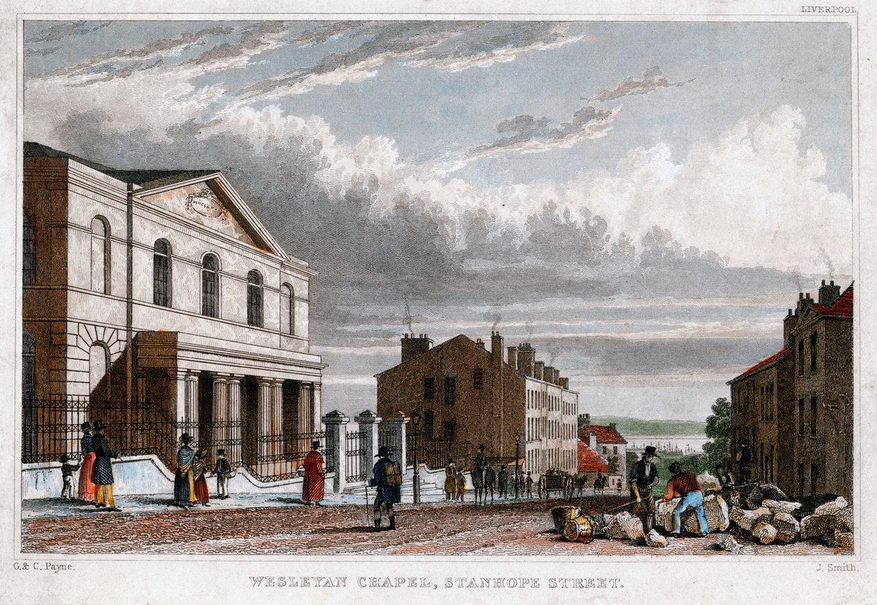 Wesleyan Chapel, Stanhope Street, London, 1830. av J. Smith