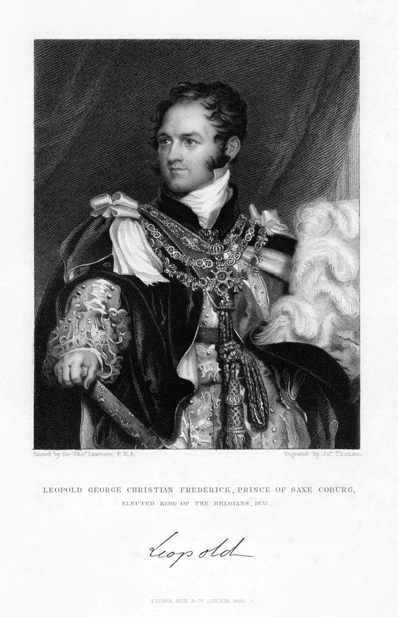 Leopold av Saxe-Coburg og Gotha, 1831. av J. Thomson