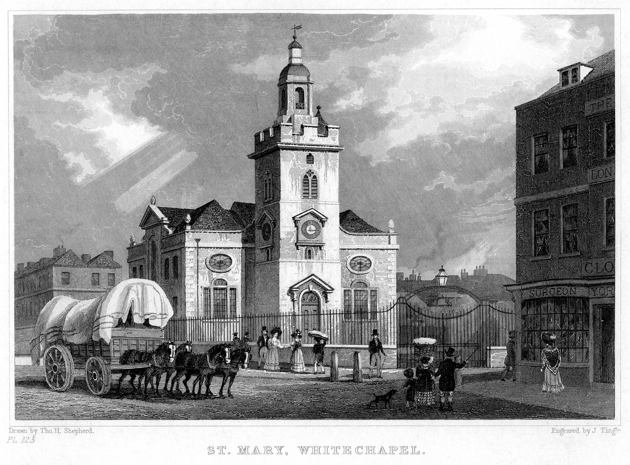 Church of St Mary, Whitechapel, London, 1831. av J. Tingle