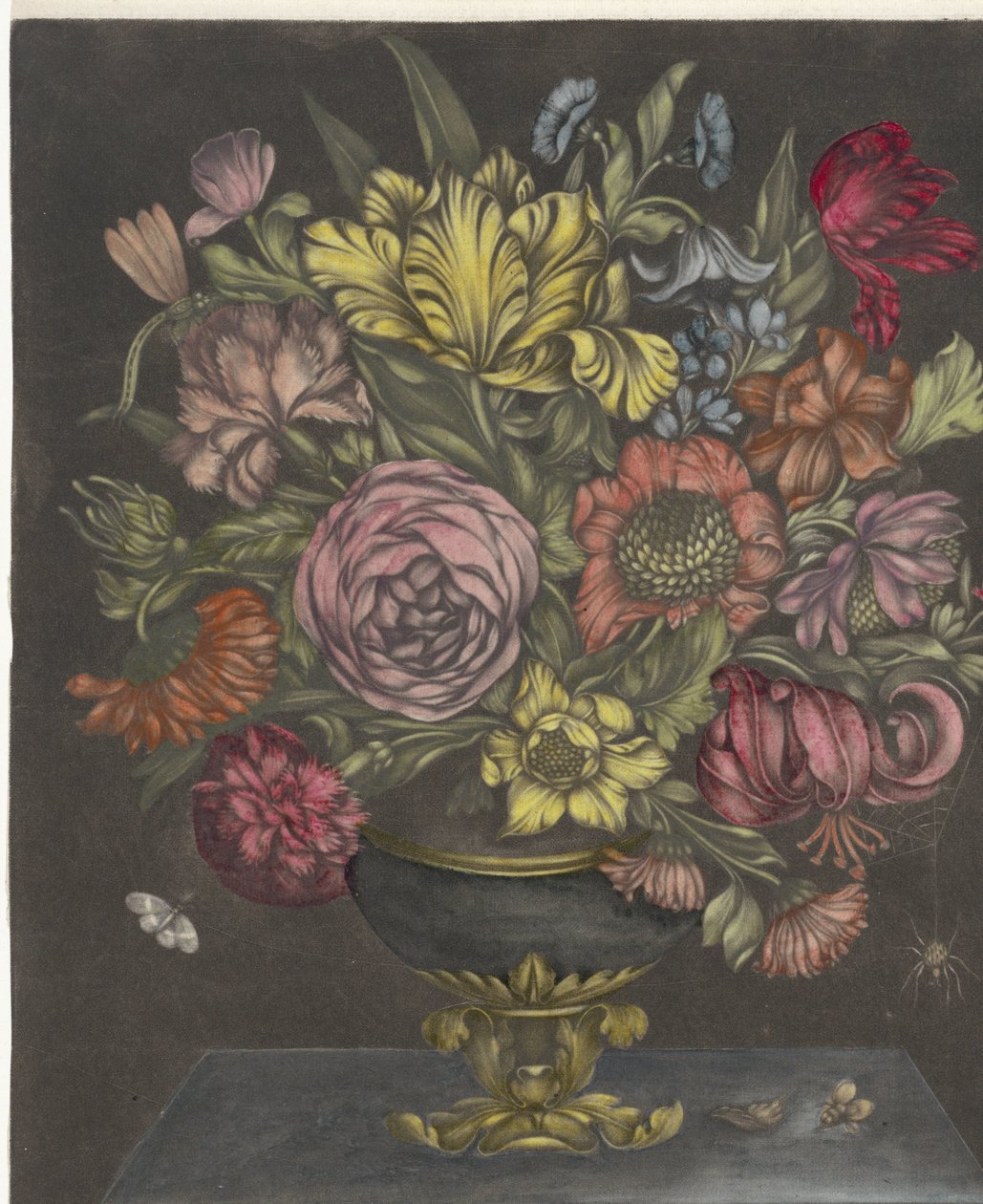 Vase med blomster av J. Waterloos