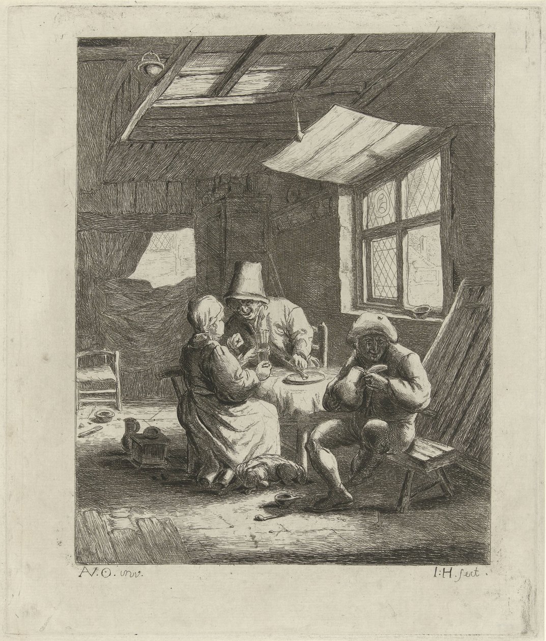 Farmhouse interiør (første versjon) av Jabes Heenck