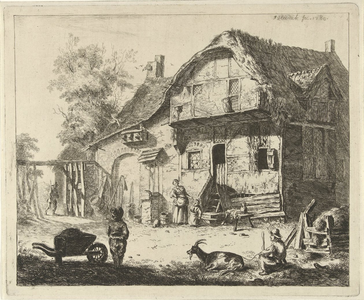Figurer på en gård av Jabes Heenck