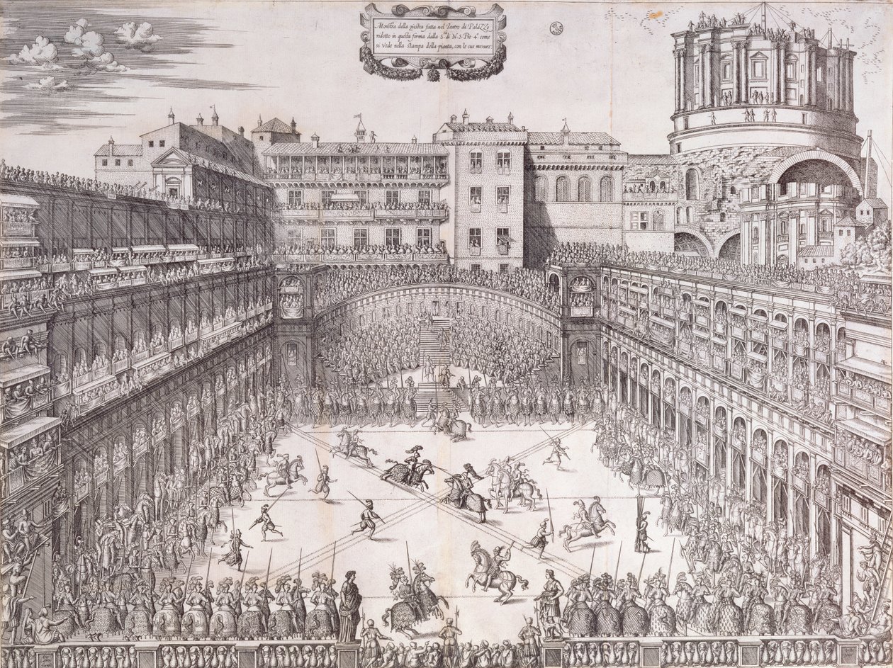 Joust i Vatikanet, i Cortile de Belvedere av Jacob Binck