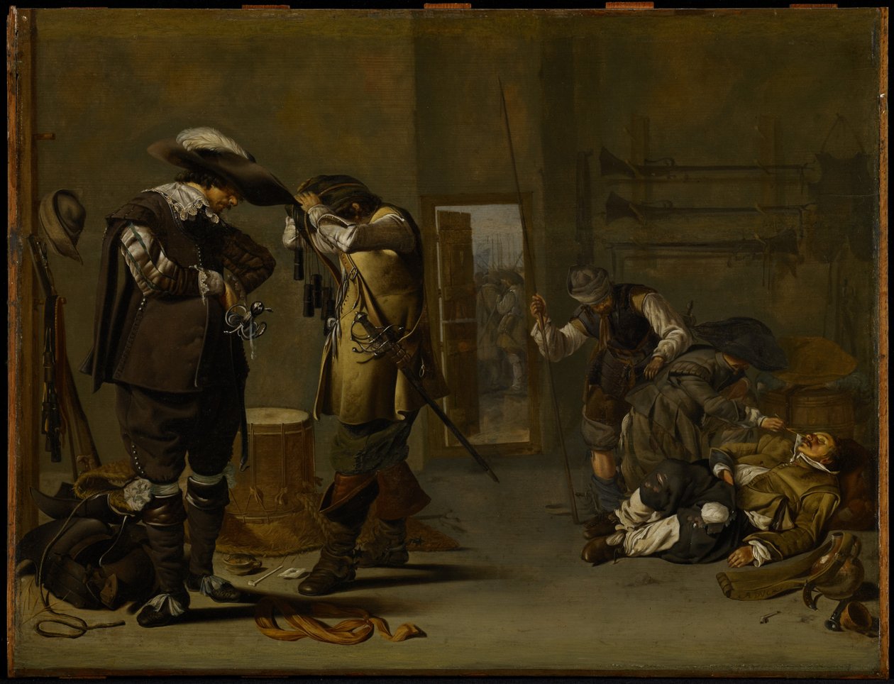 Soldater som bevæpner seg, midten av 1630-årene av Jacob Duck