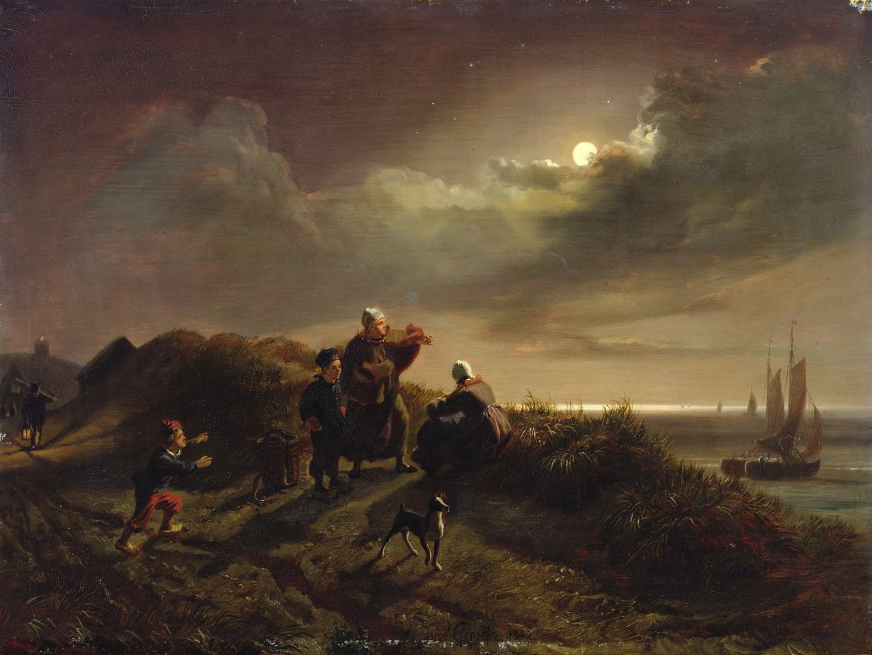 På kysten nær Scheveningen, 1842 av Jacob Gensler