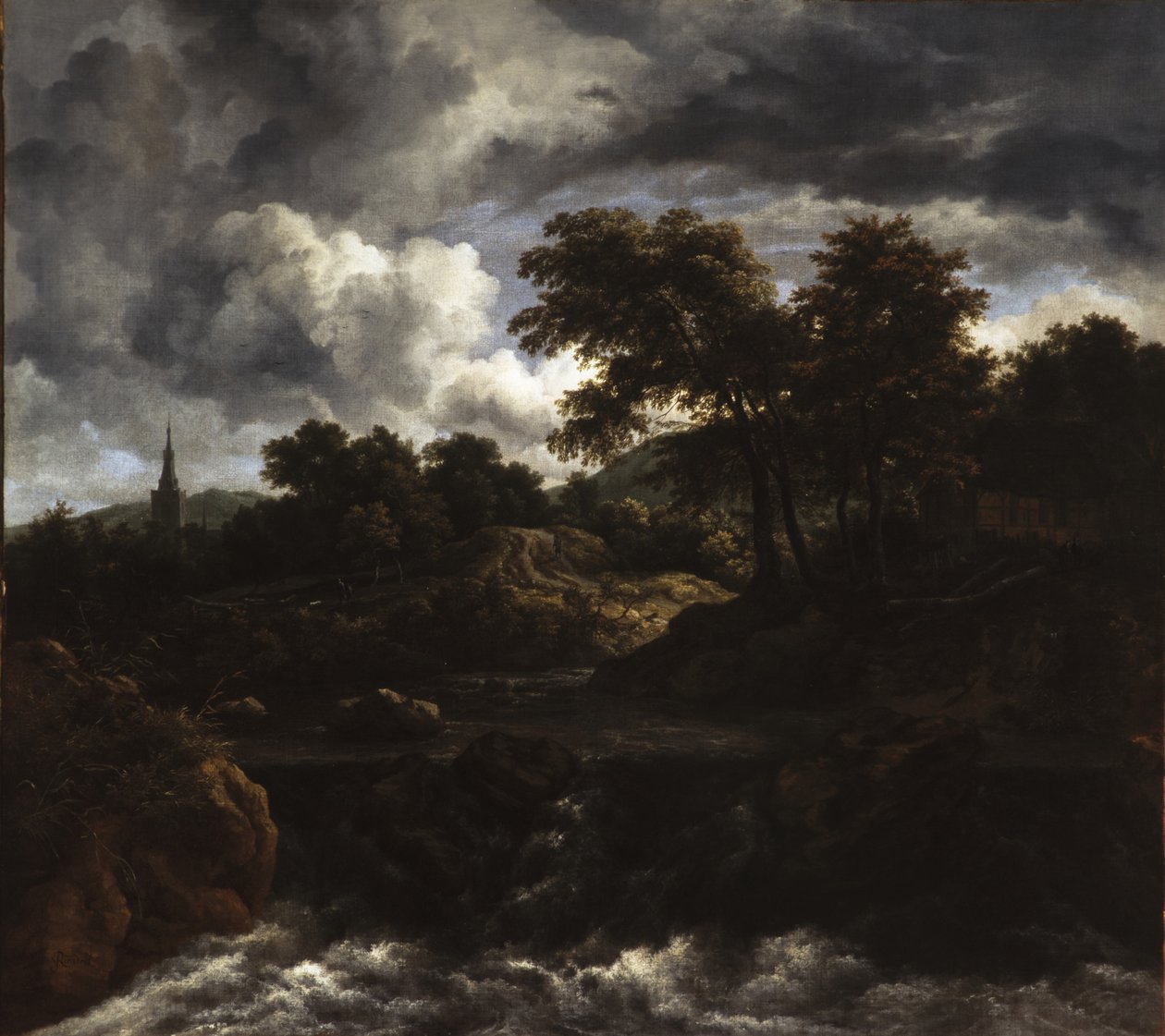 Skoglandskap med en foss, ca. 1660 av Jacob van Ruisdael