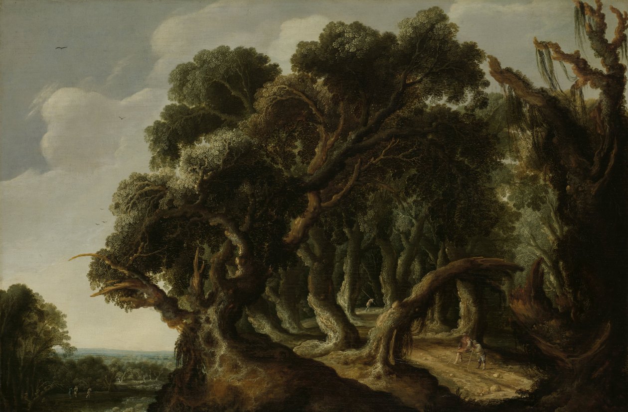 Skoglandskap, ca. 1633 av Jacob van Geel