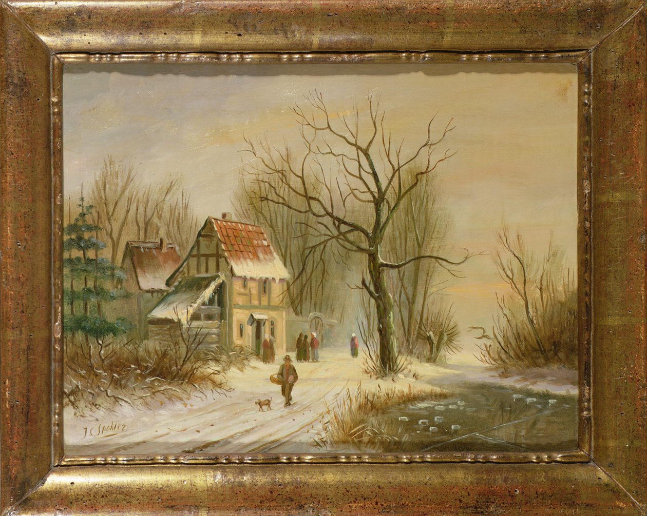 Vinterscene av Jan Jacob Spohler