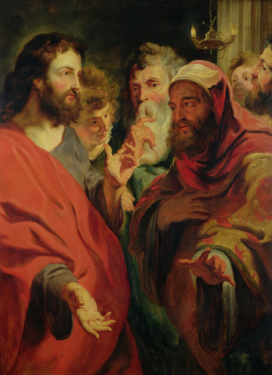 Kristus underviser Nikodemus av Jacob Jordaens