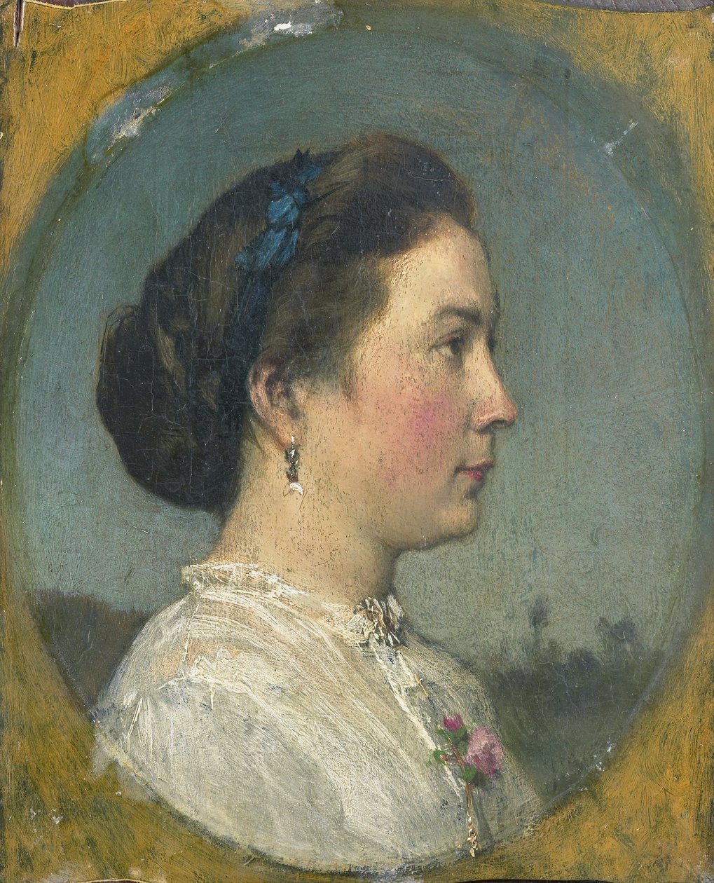 Catharina Hendrika Horn (1841-1905). Kunstnerens kone av Jacob Henricus or Hendricus Maris