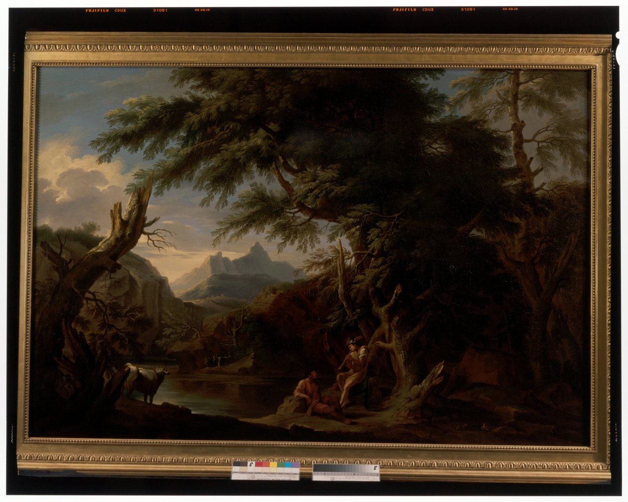 Et par landskap av Jacob Philippe Hackert