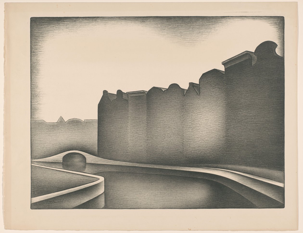Hus på vannet av Jacob Bendien (signed by artist)
