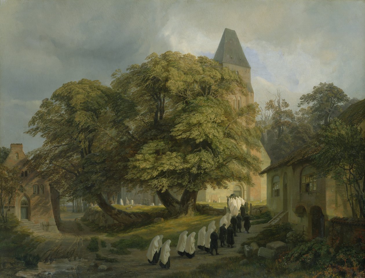 Elstorf kirkegård, nær Hamburg, 1837 av Jacob Gensler