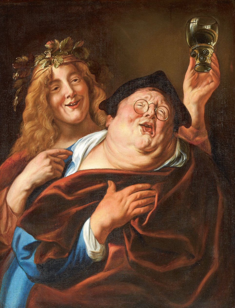 Bacchus og en tilhenger, etter 1645. av Jacob Jordaens