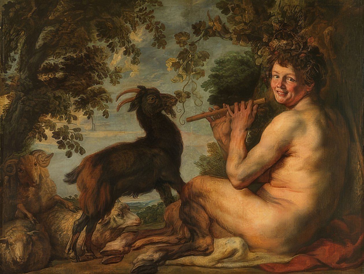 En Satyr. 1630-35 av Jacob Jordaens