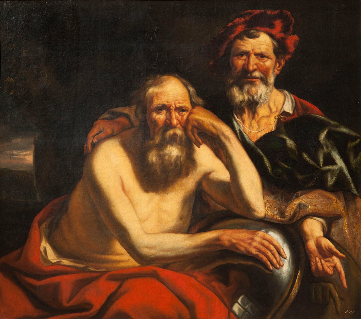 Heraklit og Demokrit. av Jacob Jordaens
