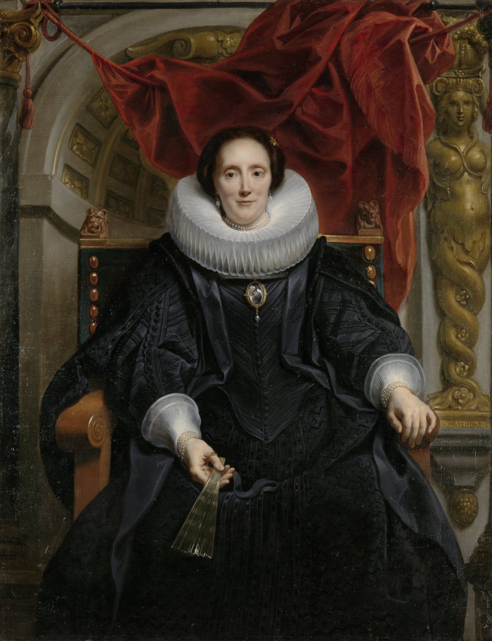 Portrett av Catharina Behaghel, 1635 av Jacob Jordaens