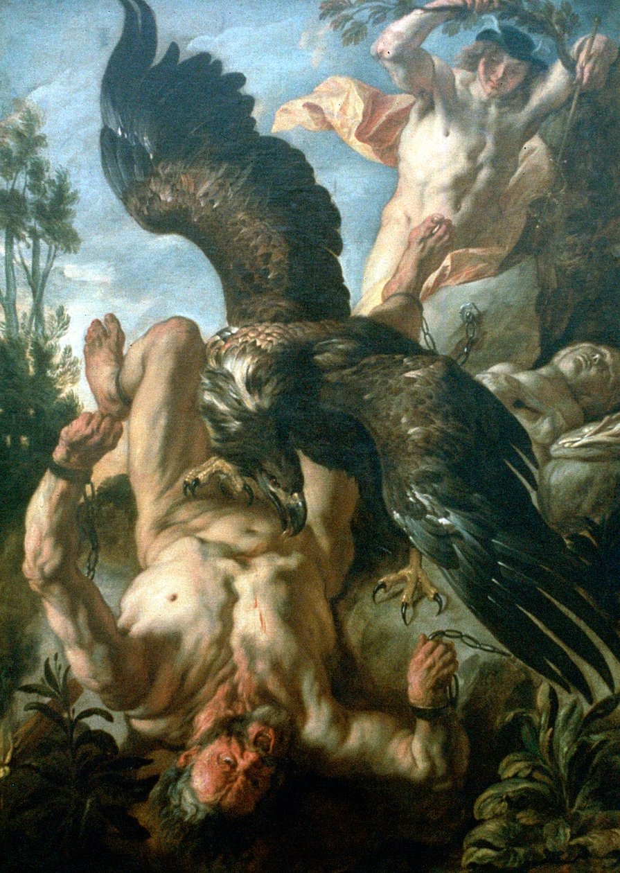 Prometheus bundet, c1640 av Jacob Jordaens
