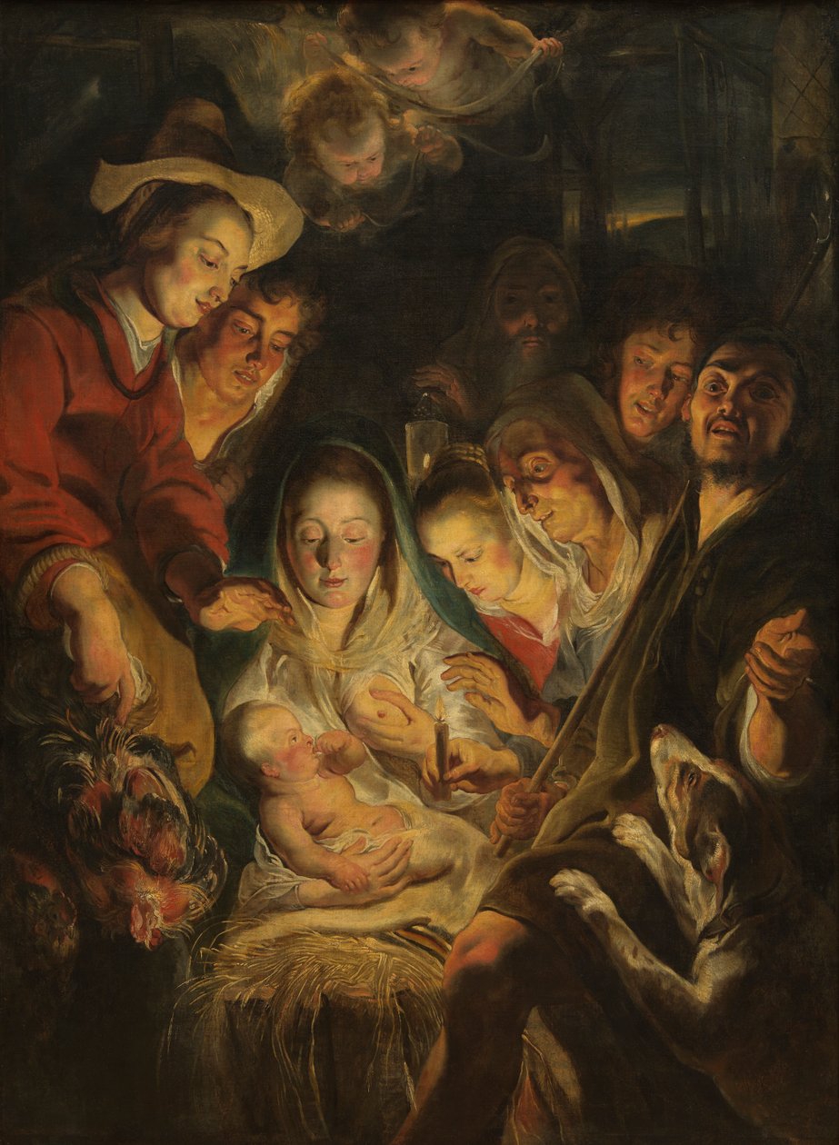 Hyrdenes tilbedelse av Jacob Jordaens