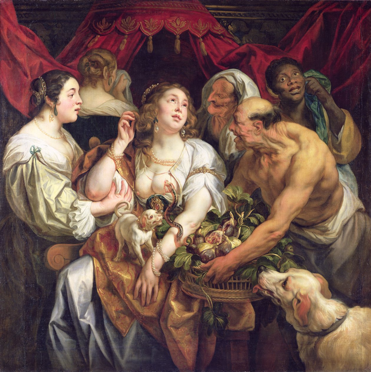 Kleopatras død (69-30 f.Kr.) av Jacob Jordaens