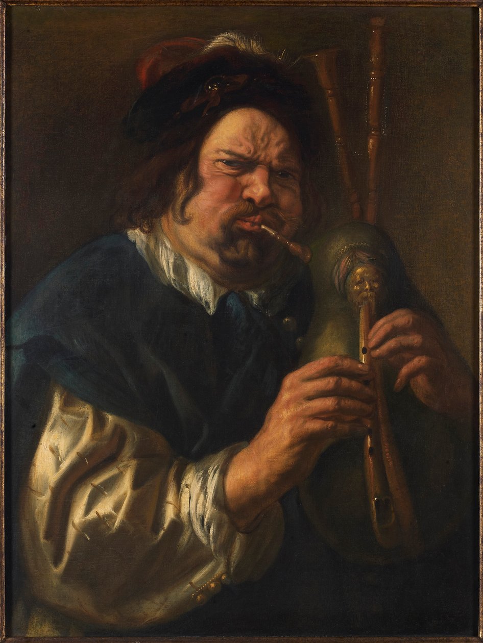 Sekkepipespilleren, 1638-1640. av Jacob Jordaens