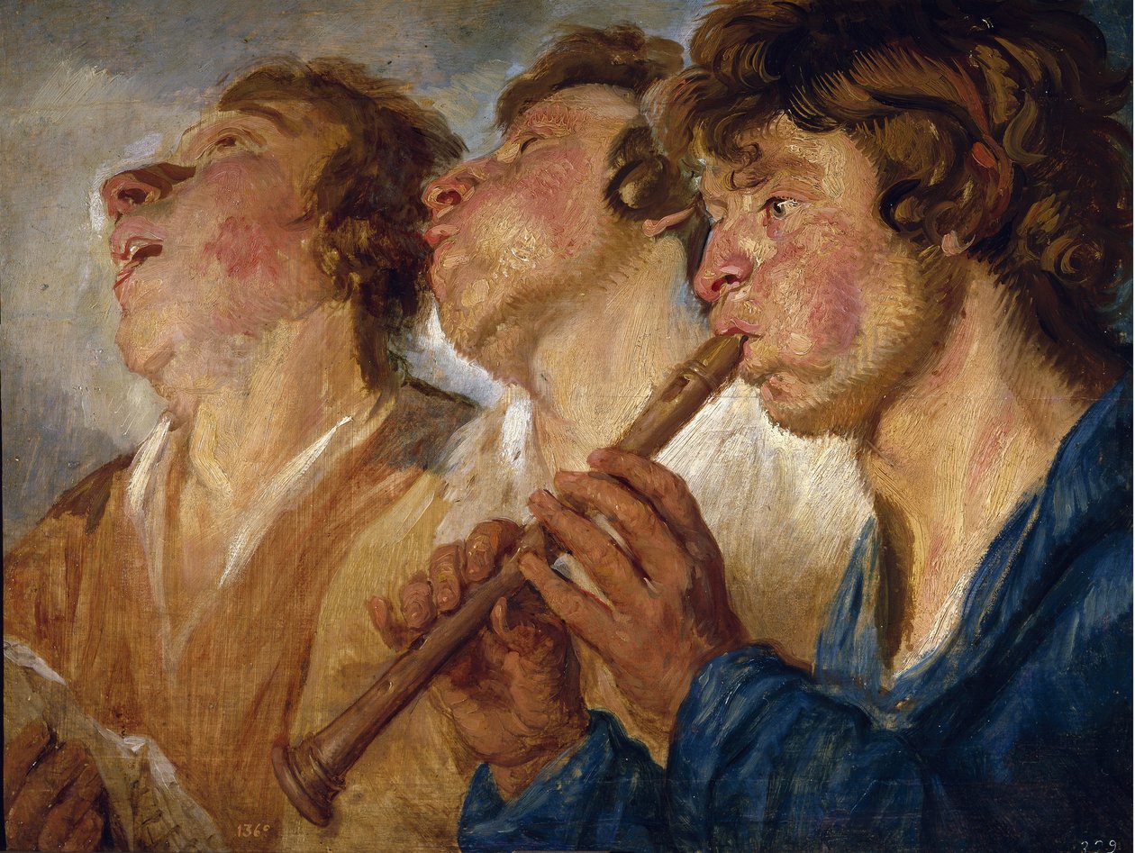 Tre Buskere av Jacob Jordaens