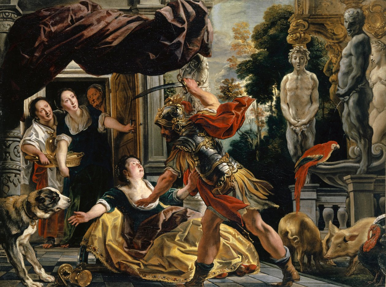 Ulysses truer Circe, ca. 1630-35 av Jacob Jordaens