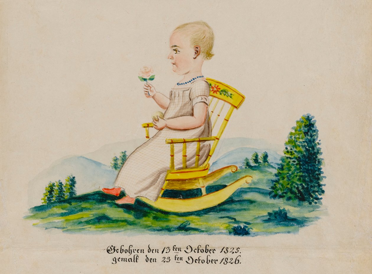 Portrett av Carolina Musser, 1826. av Jacob Maentel