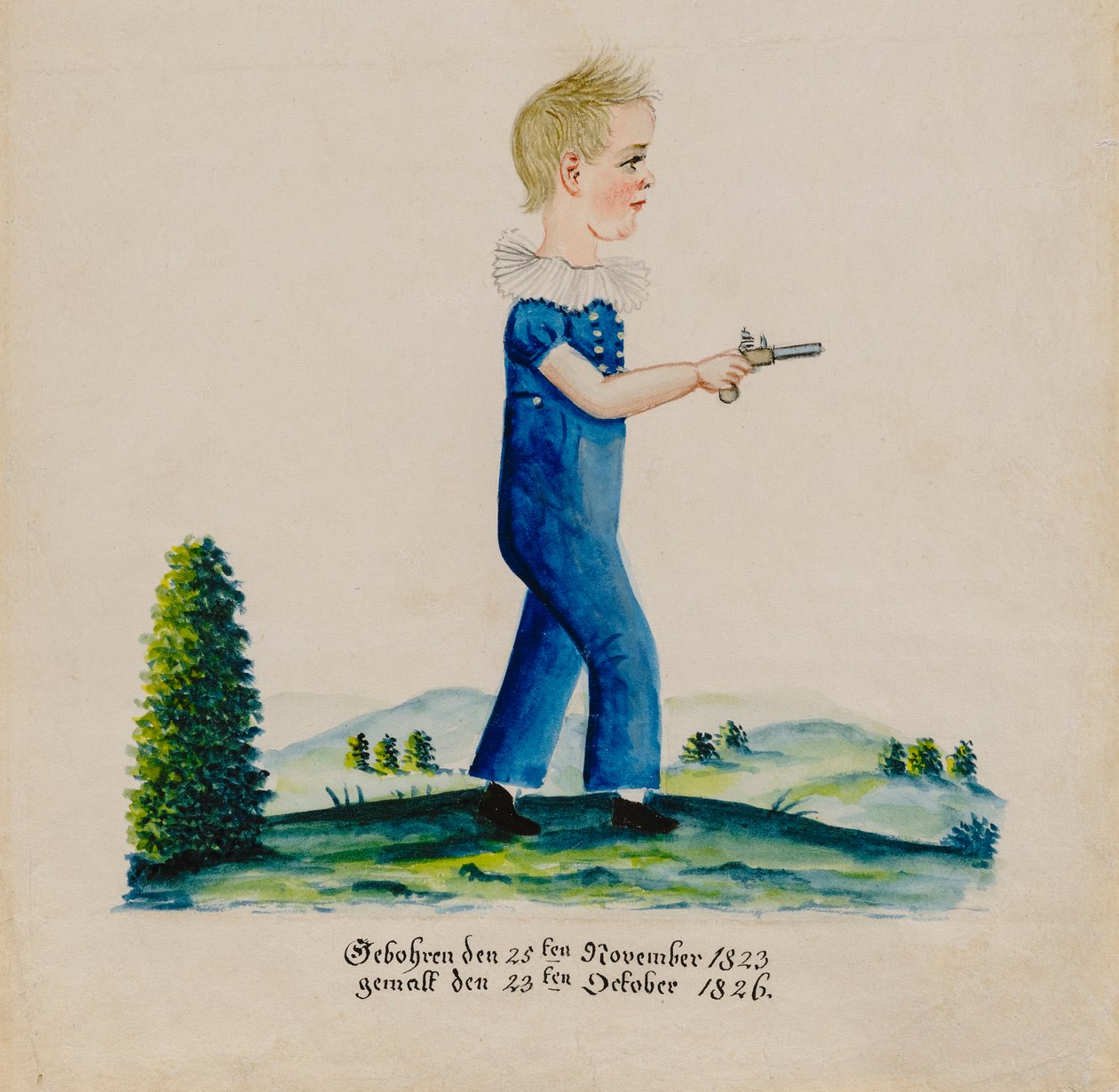 Portrett av Edward Musser, 1826. av Jacob Maentel