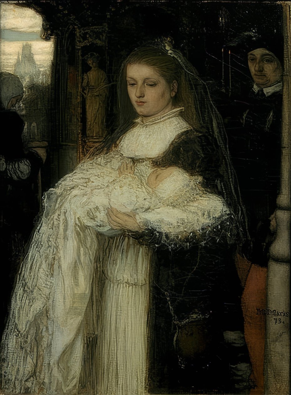 En dåpsprosesjon i Lausanne. 1873 av Jacob Henricus or Hendricus Maris