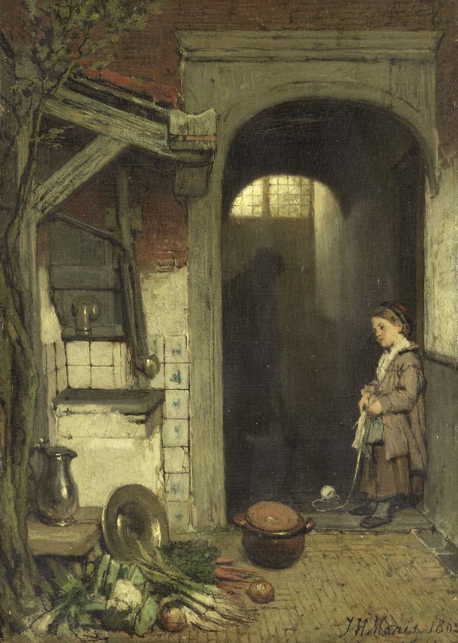 Liten gårdsplass av Jacob Maris