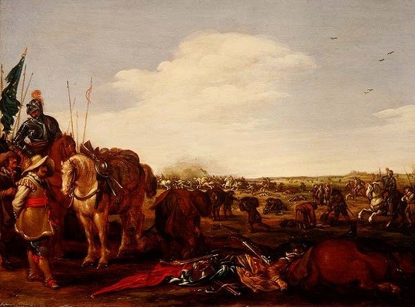 En kampscene av Jacob Martsen de Jonge