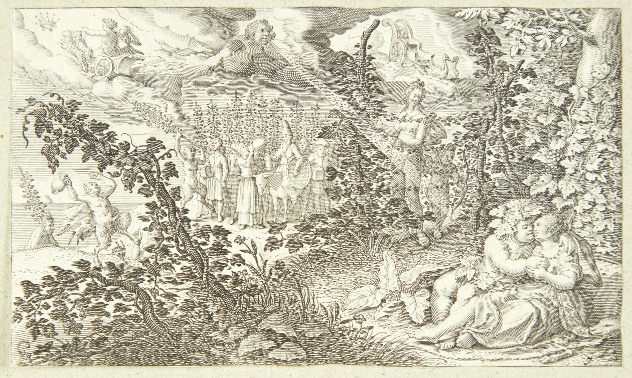 Bakkus og Ariadne av Jacob Matham