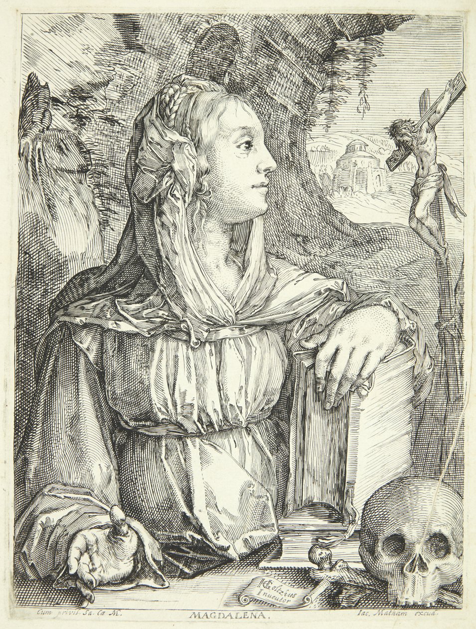Den angrende Maria Magdalena av Jacob Matham