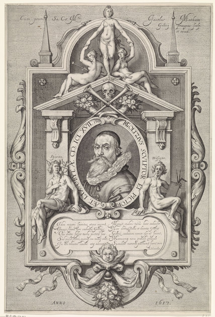 Portrett av Hendrick Goltzius av Jacob Matham