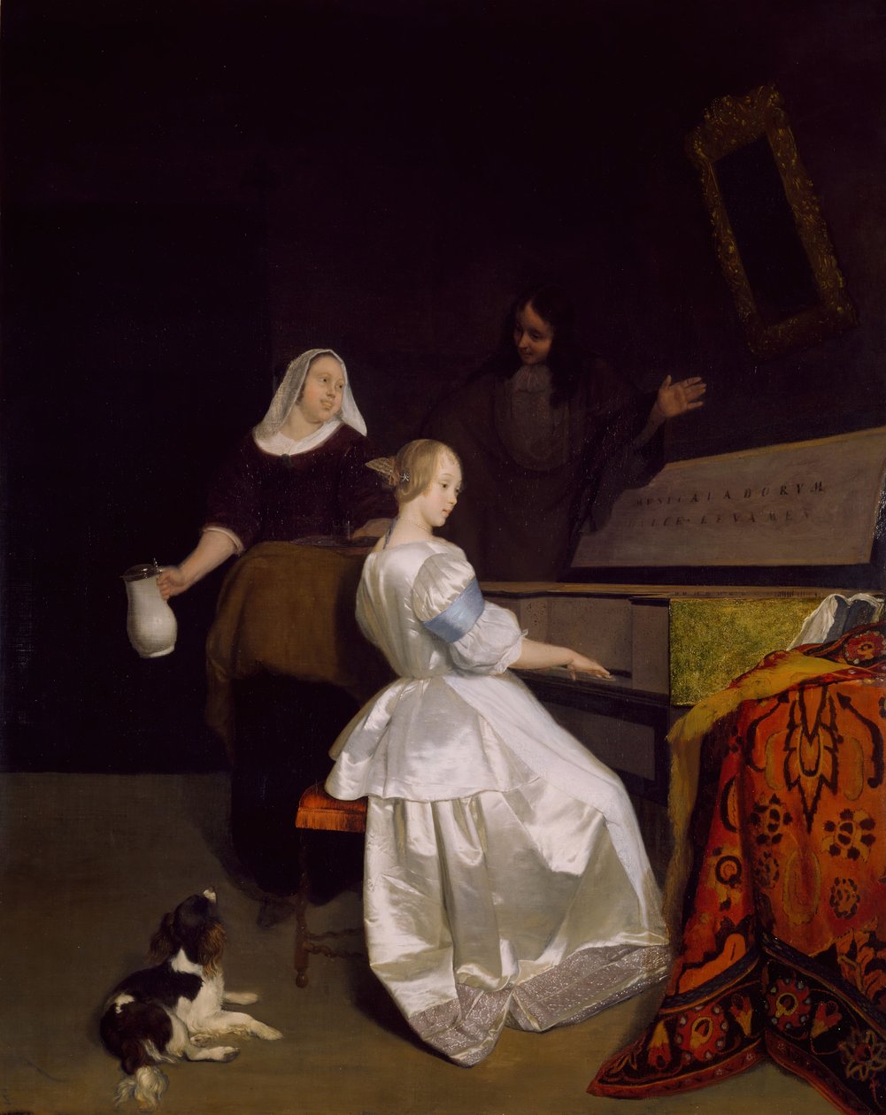 Musikktimen, 1670-72. av Jacob Lucasz Ochtervelt
