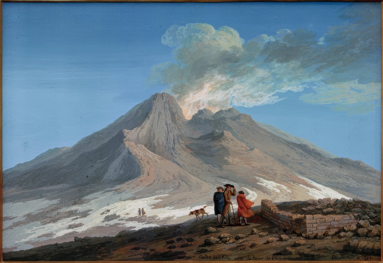 Etnas krater av Jacob Philipp Hackert