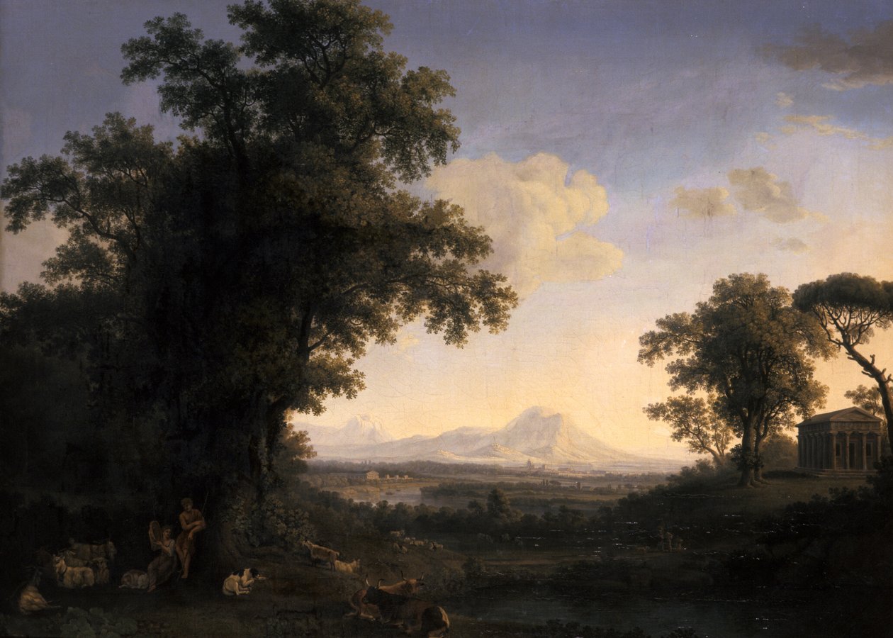 Arkadisk landskap, 1829 av Jacob Philippe Hackert