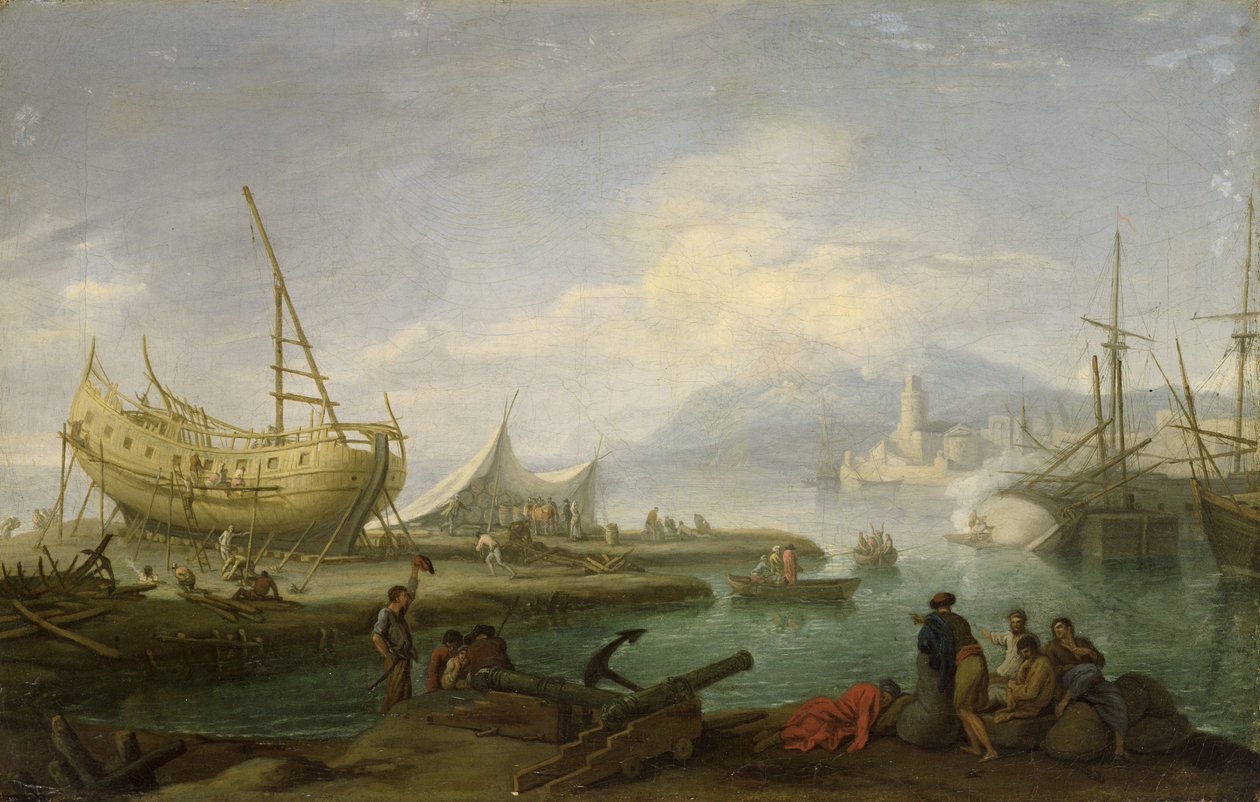 Kystlandskap av Jacob Philippe Hackert