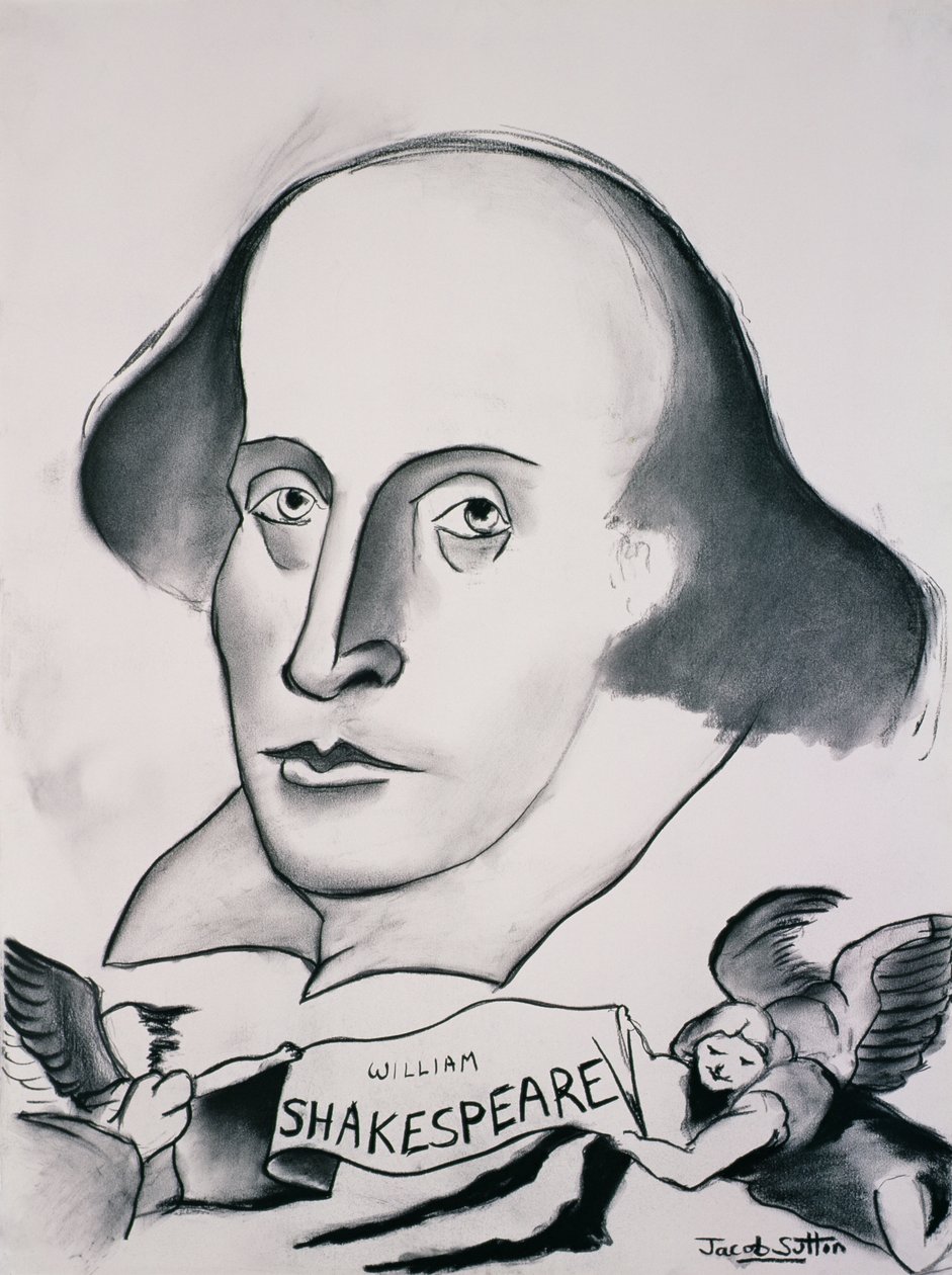 William Shakespeare (1564-1616) 1994 (kull på papir) av Jacob Sutton