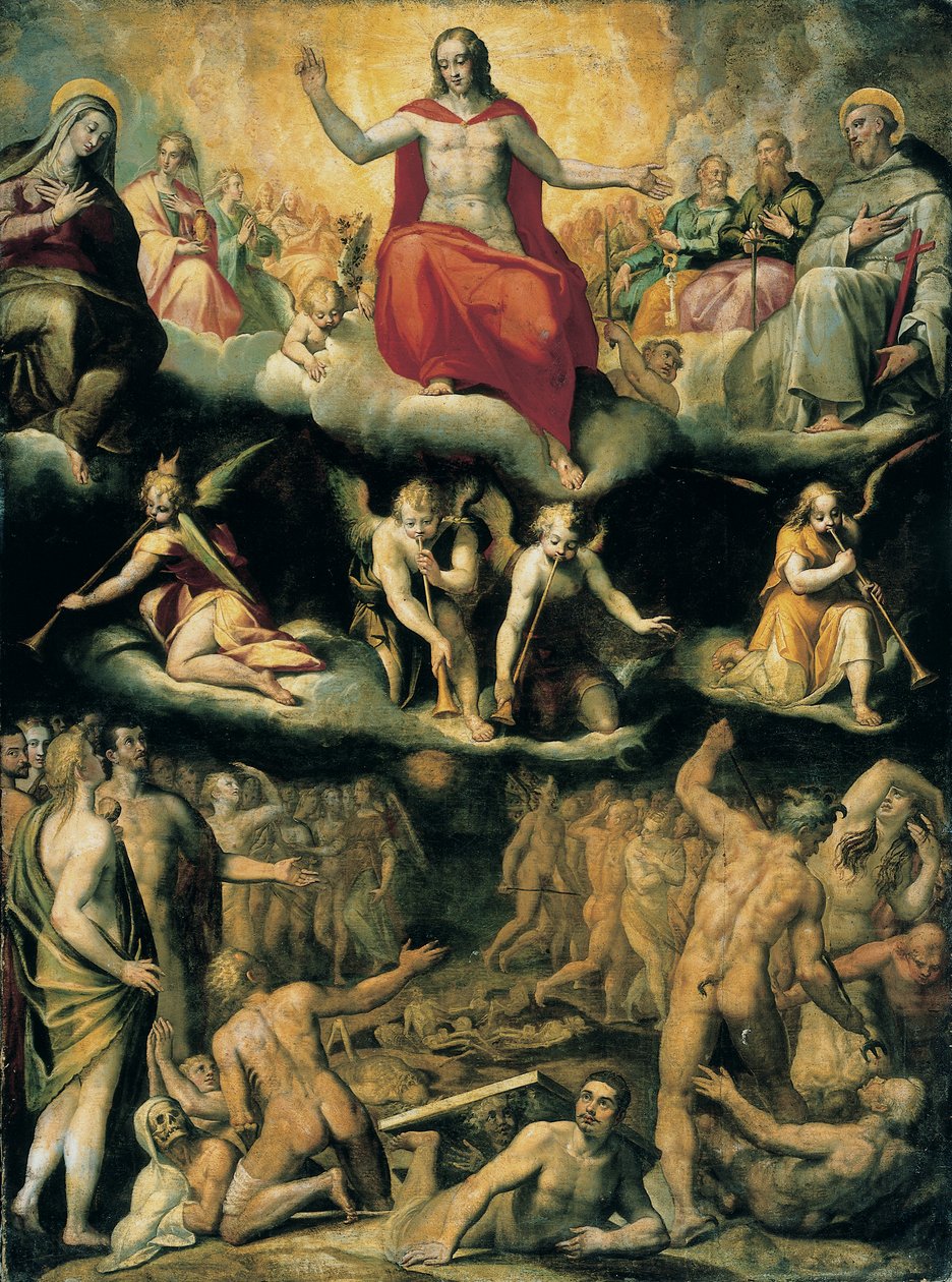 The Last Judgment (olje på lerret) av Jacob de Backer