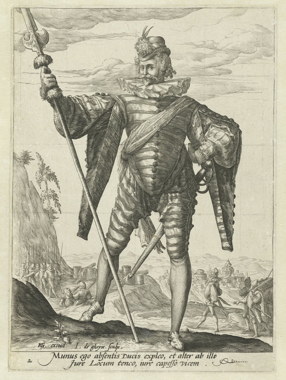oberstløytnant Offiserer og soldater (serietittel) av Jacob de Gheyn (II)