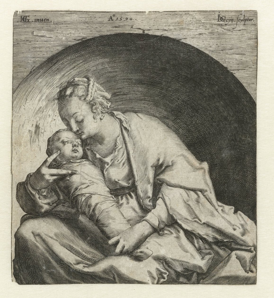 Madonna med sovende Kristusbarn av Jacob de Gheyn (II)