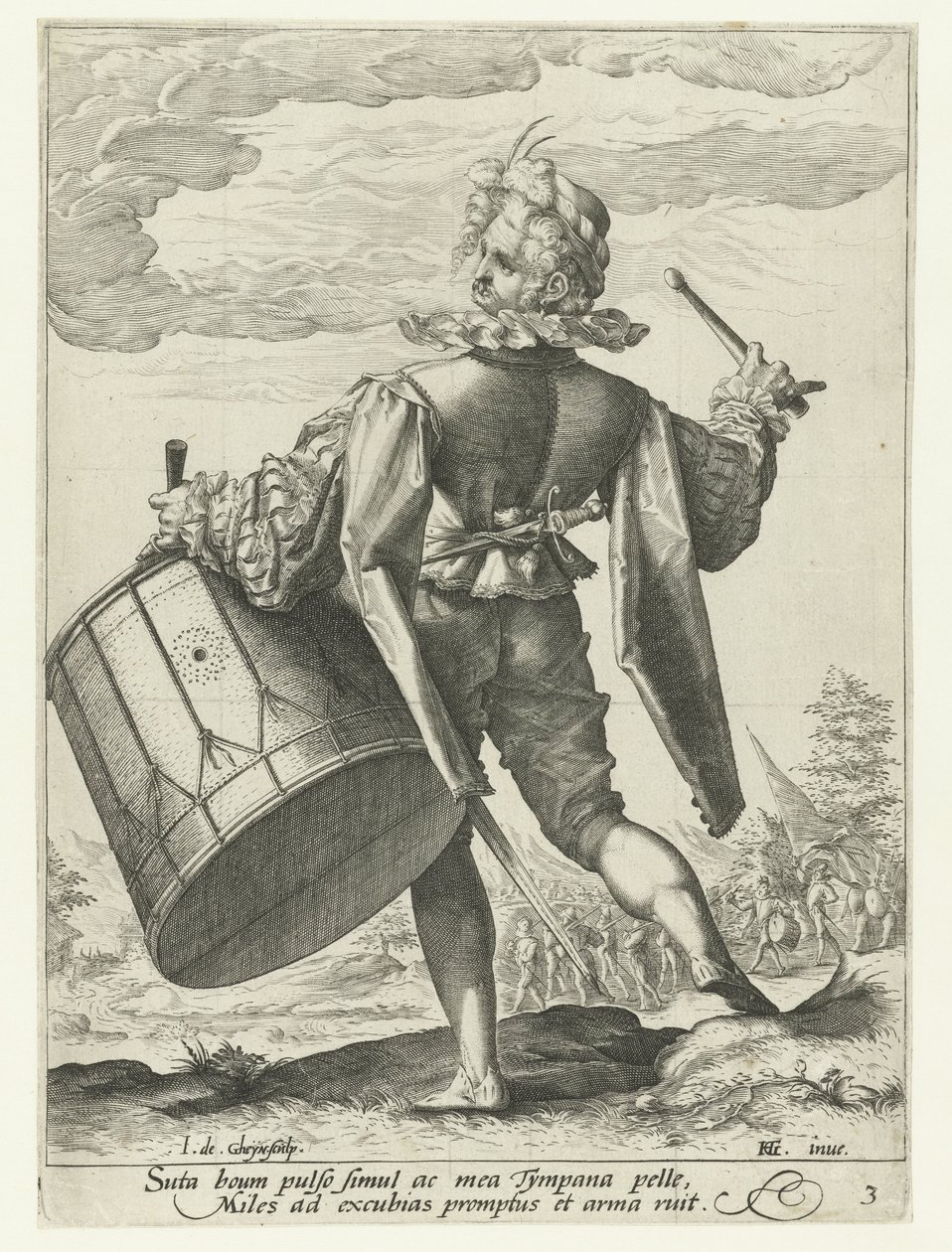 Trommeslageroffiserer og soldater (serietittel) av Jacob de Gheyn (II)