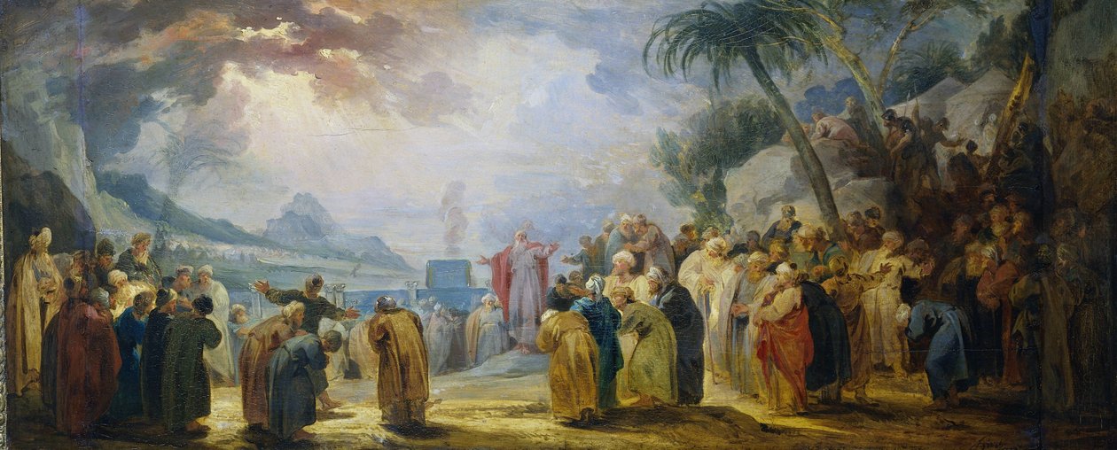 Moses velger de sytti eldste av Jacob de Wit
